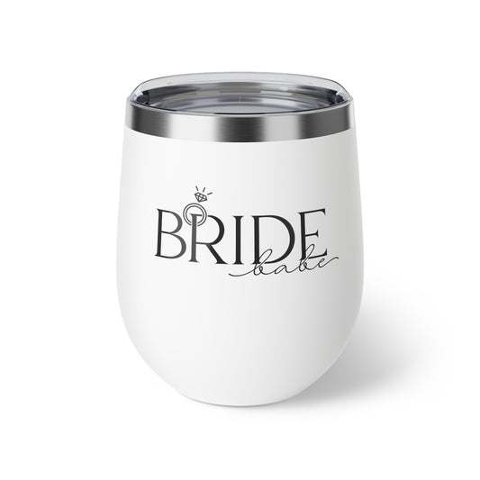 Bride Babe Copper Insulated Cup | Perfect for Wedding, Bachelorette Party, Engagement Gift, Bridal Shower, Toasts