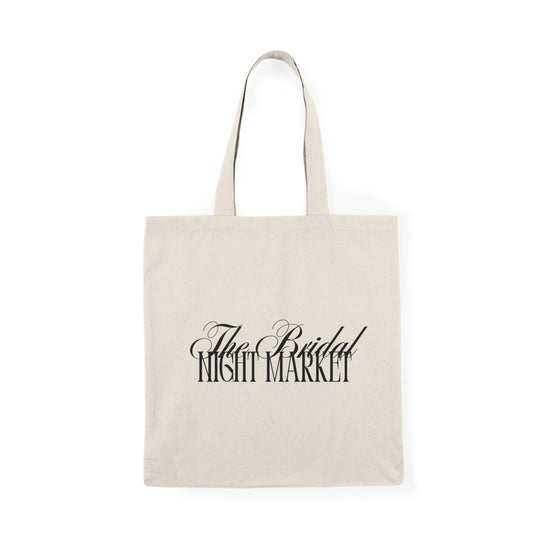 Bridal Night Market Tote Bag, Wedding Favor Bag, Eco-Friendly Gift, Reusable Shopping Bag, Bridal Shower Accessory