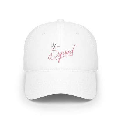 “Squad” White Low-Profile Baseball Cap